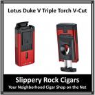 Lotus Duke V Triple Torch with V-Cutter Black & Red