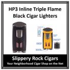 HP3 Inline Triple Flame Black Cigar Lighter